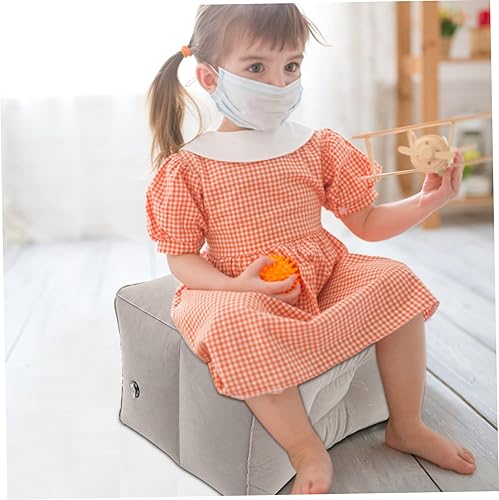 Miniatura 13 de CHILDWEET Juego de almohadas inflables para reposapiés para niños, altura ajustable, almohada de descanso de pies con asas dobles para viajes