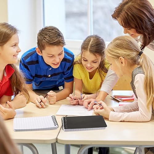 Miniatura 4 de Nuanchu Bloc de notas de 3 x 5 pulgadas, cuaderno de espirales, 60 hojas, mini bloc de notas en espiral, bloc de notas encuadernado en la parte