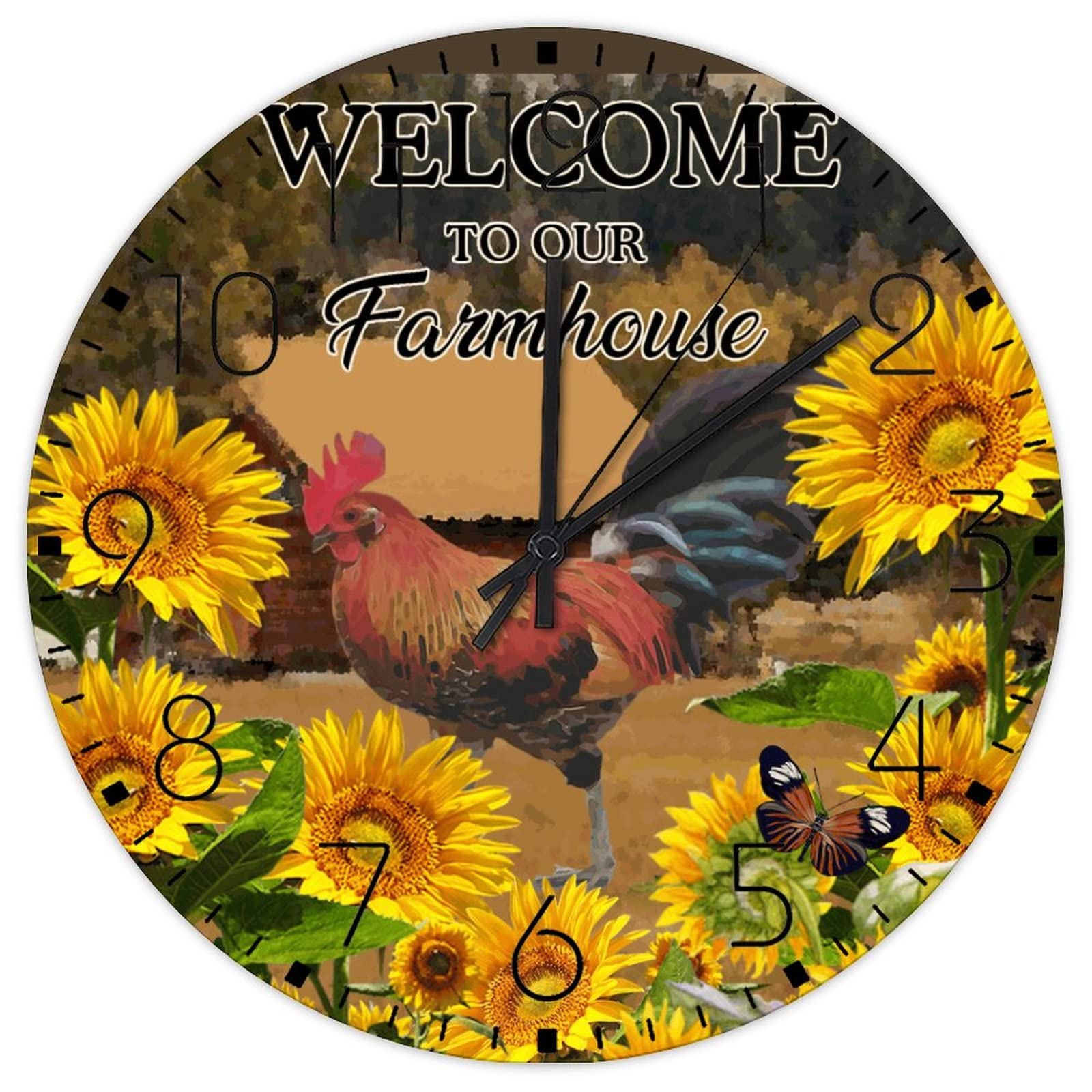 Horloge murale en bois silencieuse de 30,5 cm pour rompre la monotonie des murs