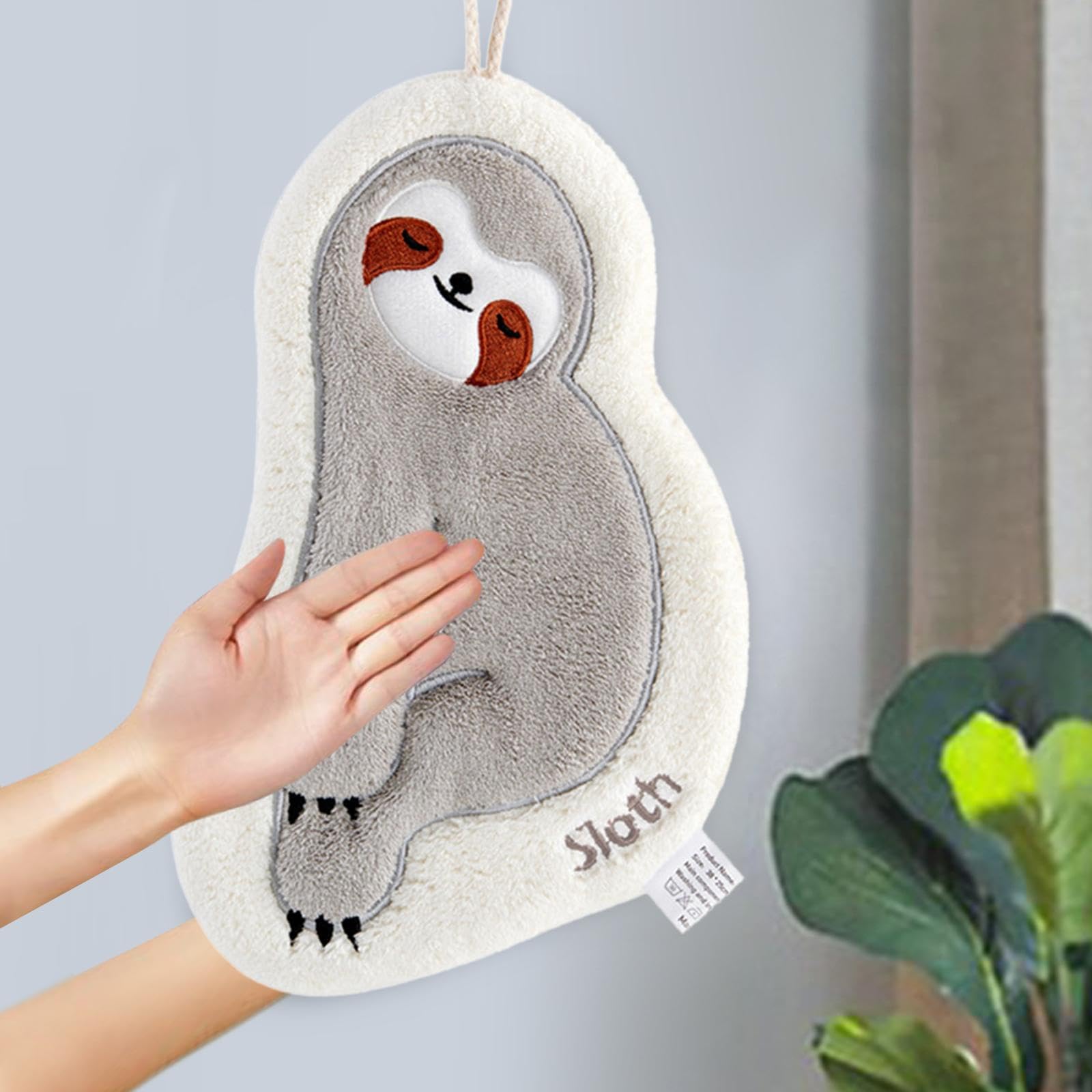 5 Toallas con Diseño de Animales, Toallas Colgantes, Toallas de Microfibra, Toallas de Felpa Suaves Y Absorbentes, Aptas para Niños, Baño Y Cocina.