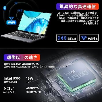 CHUWI Laptop 2 in 1 MiniBook X Office 2024 U300 16GB + 512GB Win11 Pro