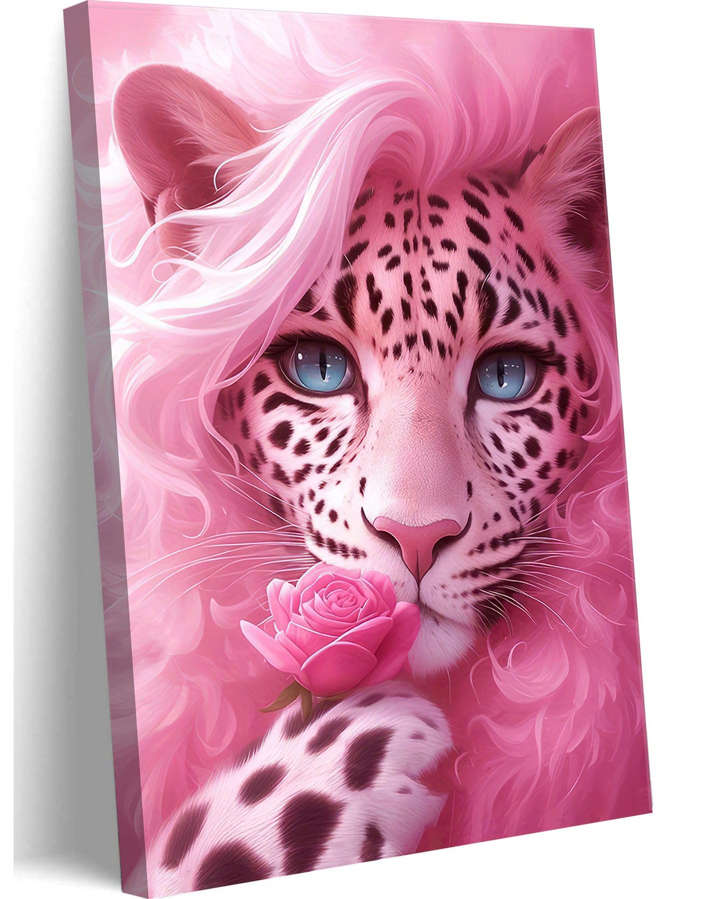 Amazon.com: Whimsical Pink Mother Leopard Canvas Wall Art
