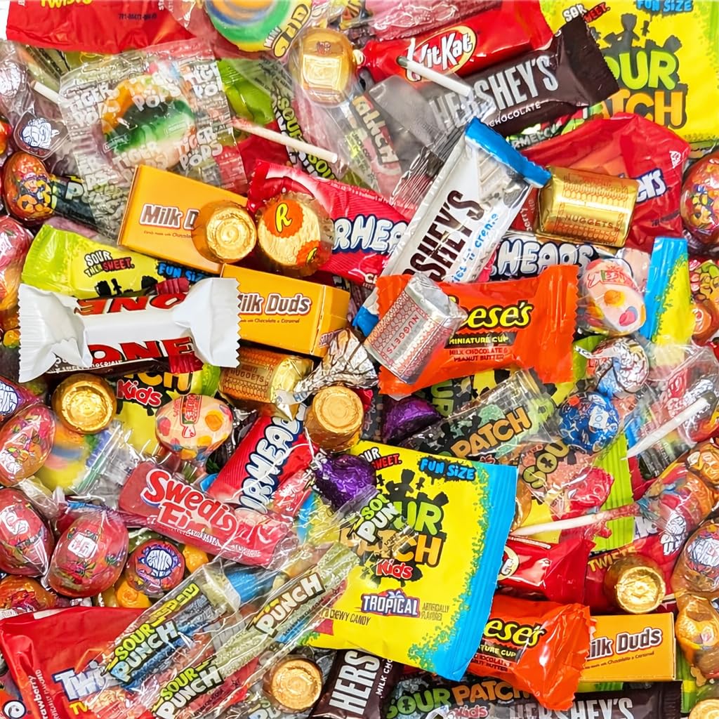 Chocolate and Candy Party Favor Mix - 4 lb Pinata Stuffers - Goodie Bag Stuffers for Kids Party Favors - Chocolate Candy Variety Pack Bulk - Bulk Individually Wrapped Candies