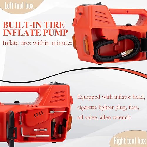 Miniatura 5 de Kit de gato eléctrico para automóvil de 5 toneladas y 12 V, para reparación de neumáticos de cambio de automóvil, kit de gato hidráulico eléctrico