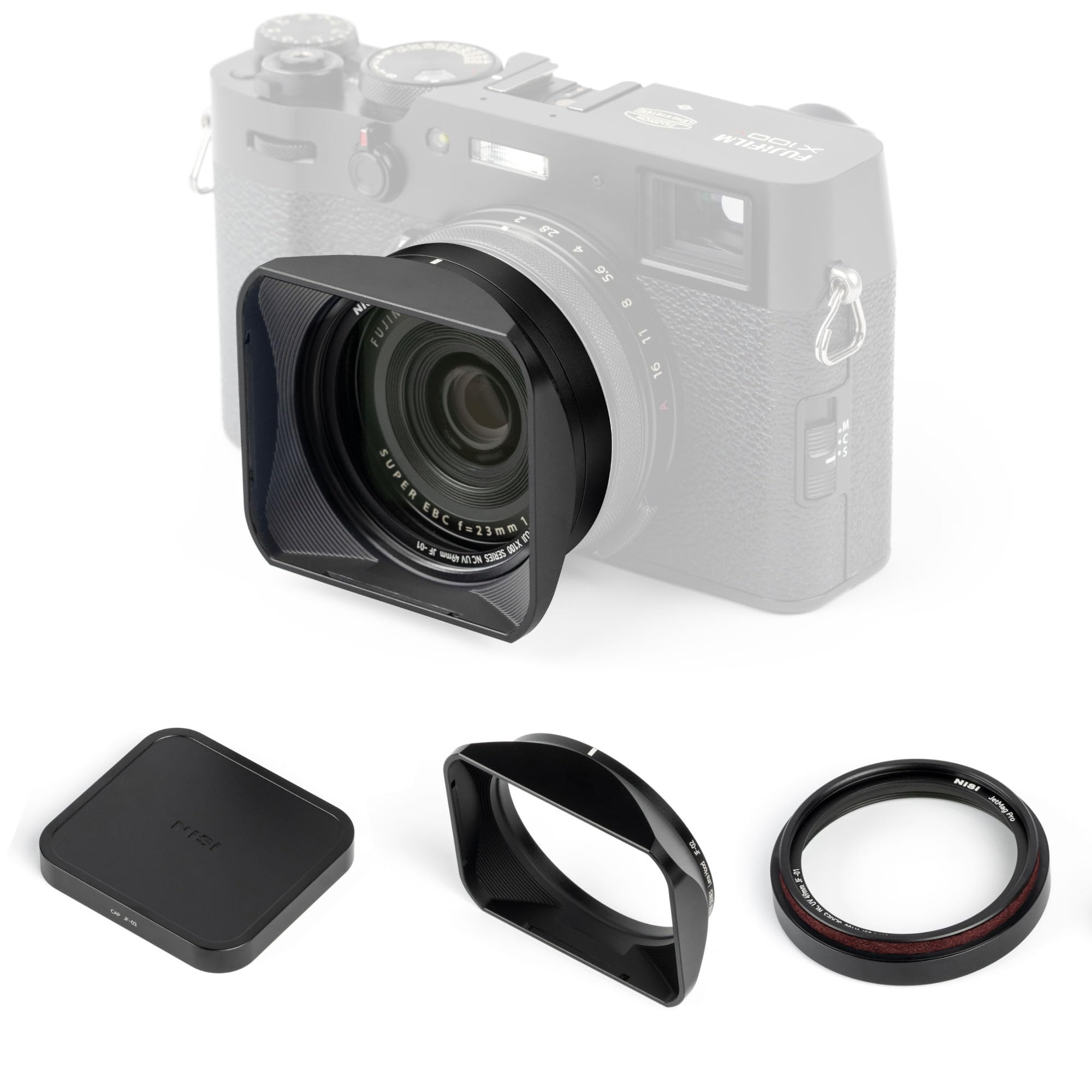 Amazon.com : NiSi JetMag Pro Fuji X100 Series Lens Hood Kit (Black