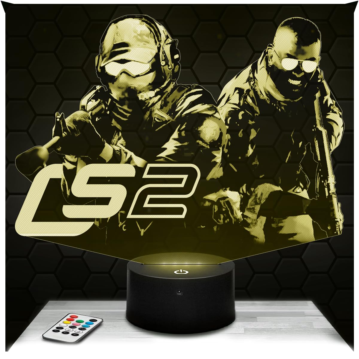 Lampephoto.fr - C. Strike 2 FPS Lamp Video Games 3D Touch Night Light — image 1