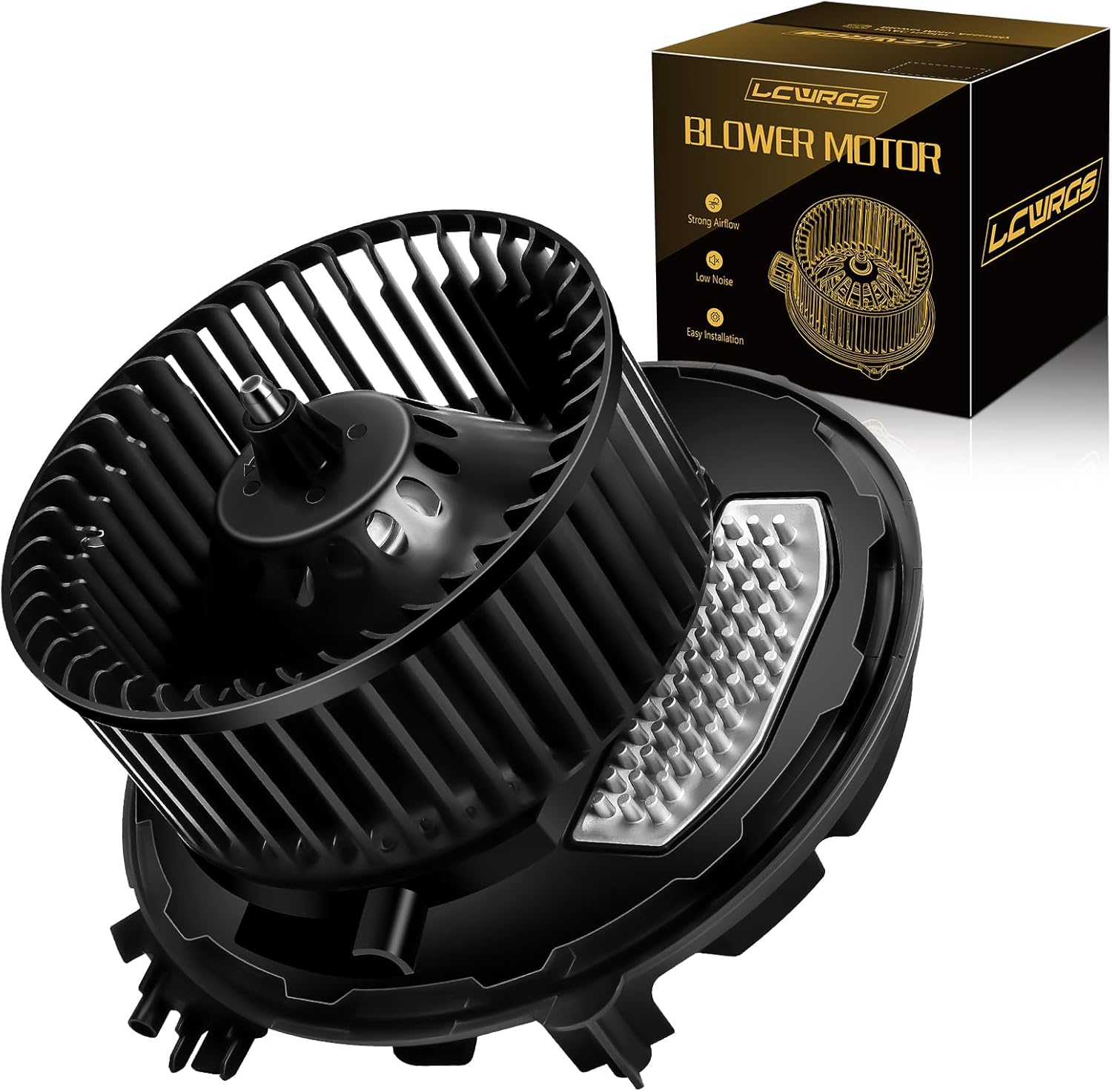 LCWRGS Front AC Heater Blower Motor with Fan Fits for 2015 2016 2017 2018 2019 2020 2021 Volkswagen VW Golf GTI Jetta Tiguan Audi A3 Replaces 700341