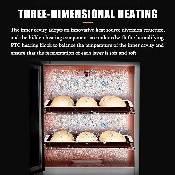 40L Electric Bread Proofer Box with Precise Temp Control | Commercial-Grade Dough Proofing Box 20-50C | Heated Countertop Proofer for Sourdough, Yogurt & Natto | Baking Machine