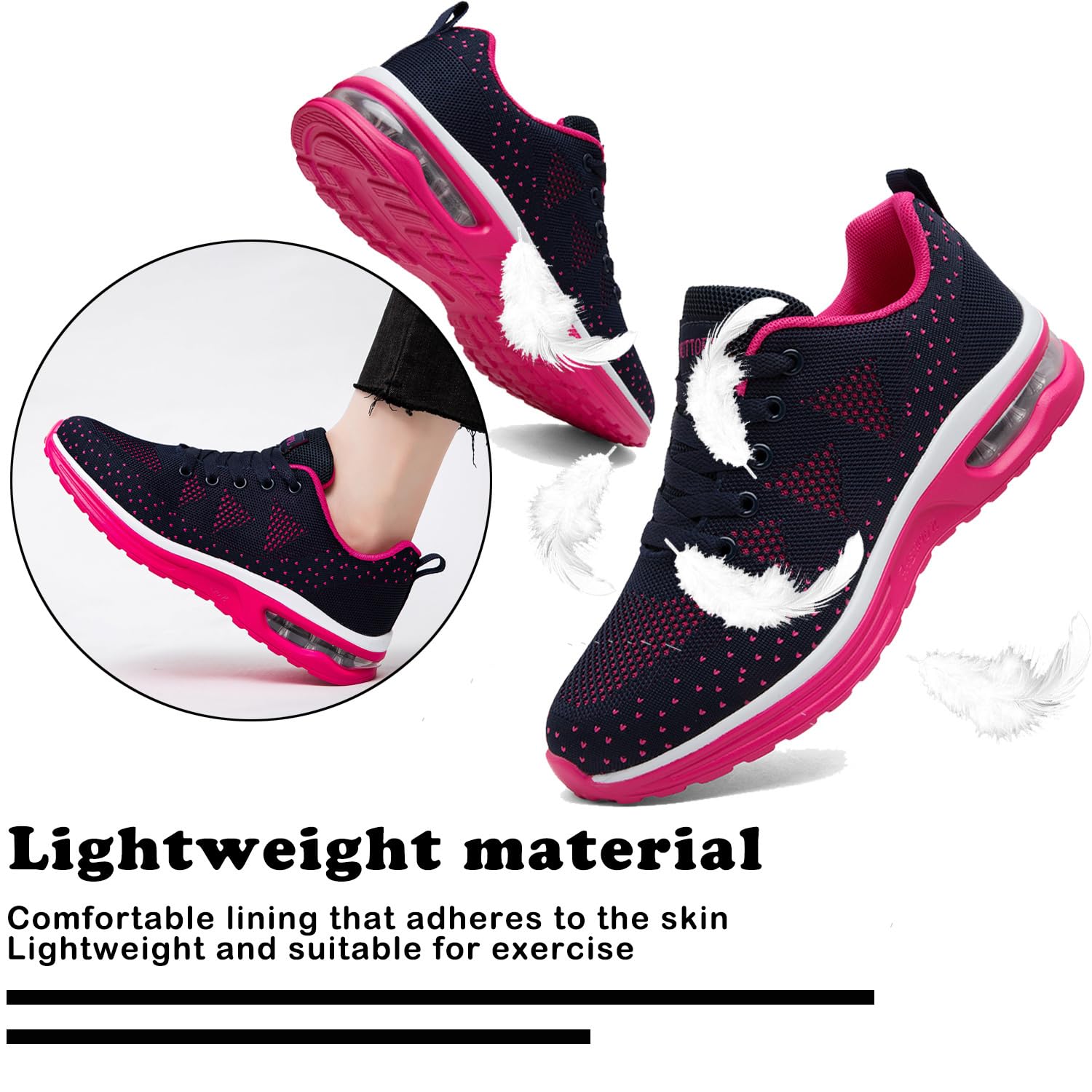 Scarpe Donna Sneakers Respirabile Leggero Scarpe da Ginnastica Corsa Camminata Tennis Outdoor Fitness Jogging Palestra Casual Scarpa
