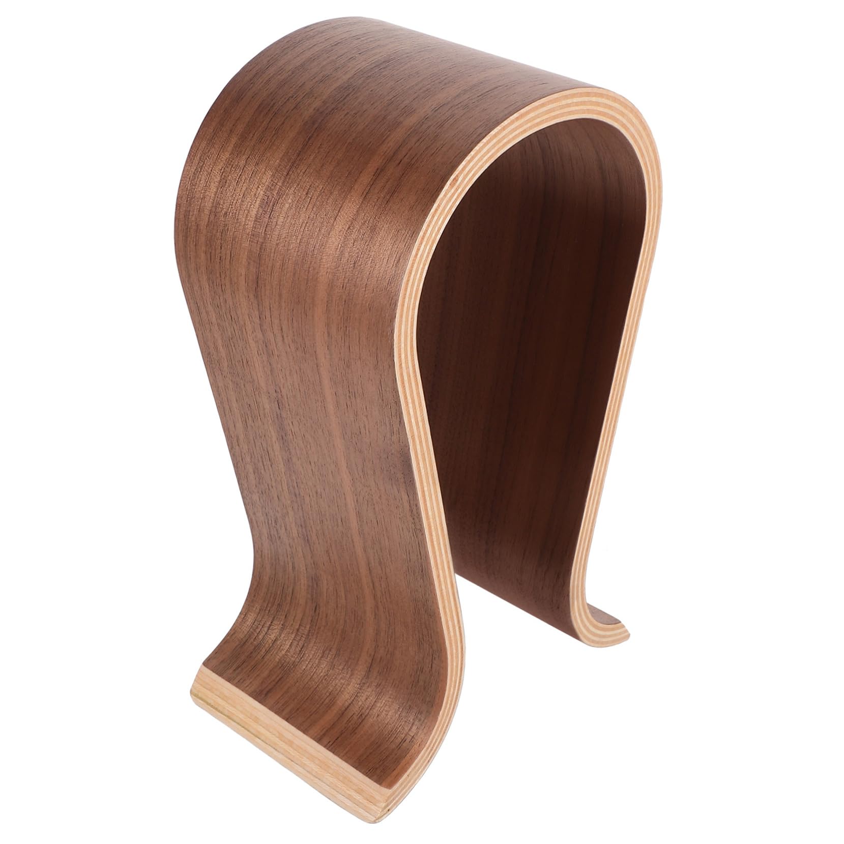 HOMSFOU Supporto per Cuffie in Legno U Stand per Cuffie da Tavolo Gancio Compatibile la Maggior Parte dei Modelli