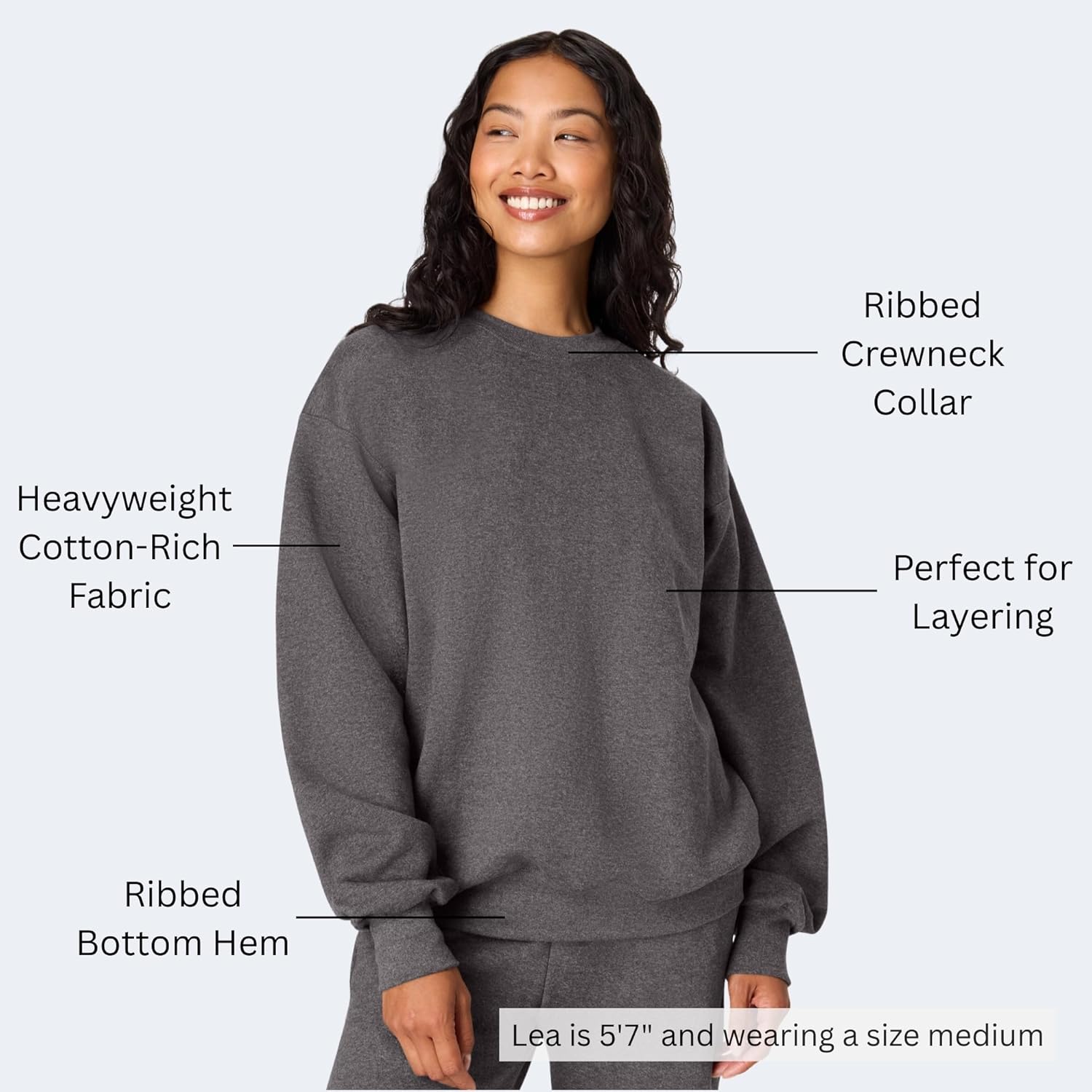 Hanes mens Ultimate Sweatshirt, Heavyweight Fleece Sweatshirt, Crewneck Pullover for Men - Image 3