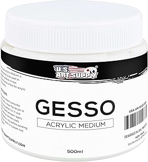 A small white bottle of gesso primer.