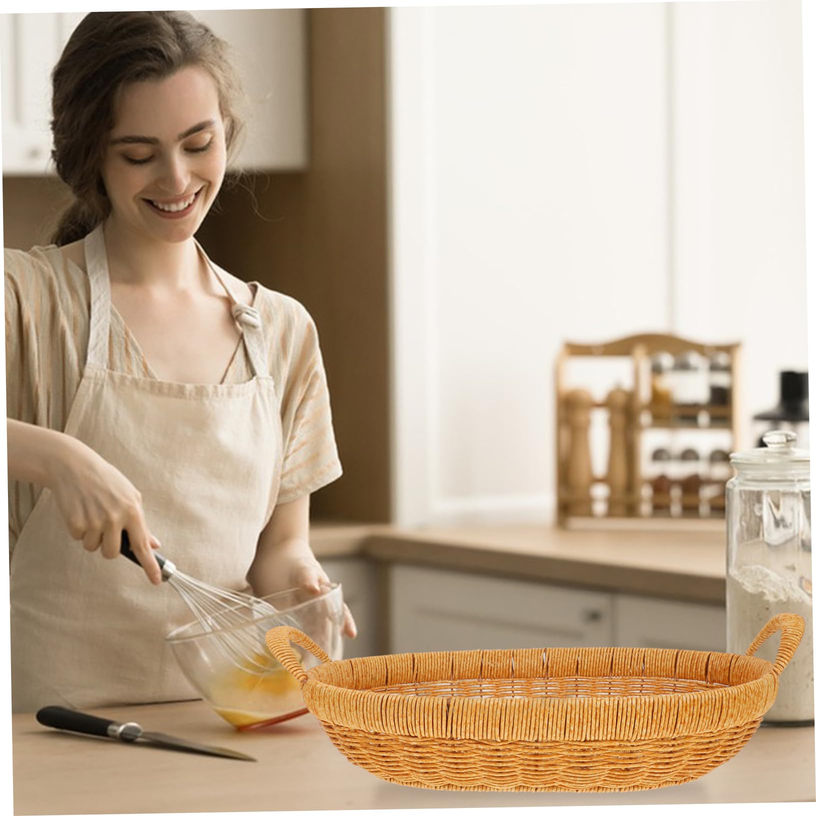 MAGICLULU Panier De Rangement Tissé Main Corbeille Décorative Pour