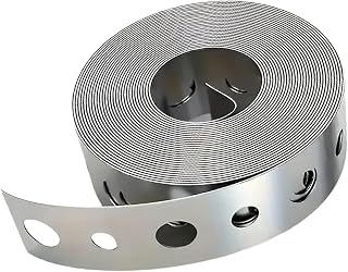 Galvanized Metal Pipe Strap 9.8Ft for Pipe Metal Strapping with Holes Tubing Hanger Strap
