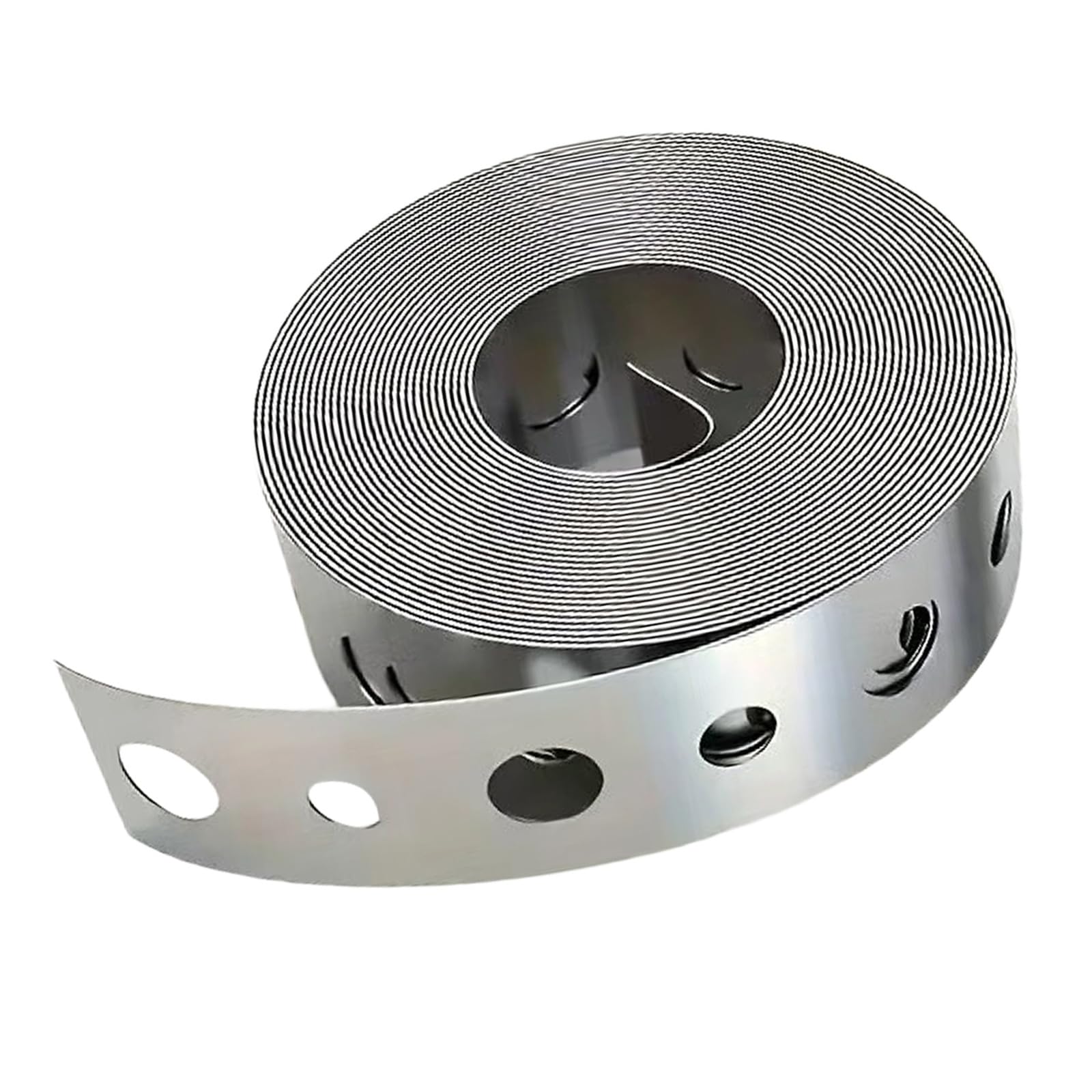 Multipurpose Galvanized Metal Perforated Plumbers Tape Home DIYer Project Pre-Fixing Tool Galvanized Metal Pipe Strap Perforated Plumbers Tape