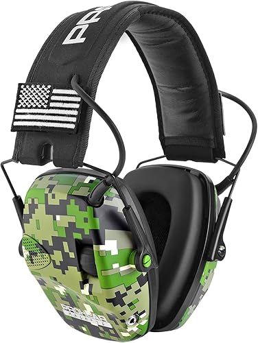 Miniatura 7 de PROHEAR Protección auditiva electrónica para disparar con amplificación de sonido 4X, orejeras de protección auditiva con rango de pistola,
