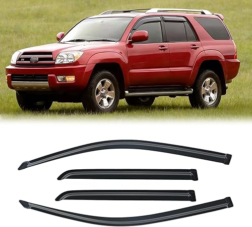 Miniatura 72 de Visera de ventana para Jeep Cherokee 1984-2001 (Excluye Modelo Limited), Protectores Guards Shields de lluvia de canal exterior, Deflector