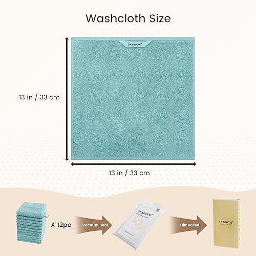 Vista 431 de SEMAXE - Juego de toallas de baño grises, 2 toallas de baño, 2 toallas de mano, 4 toallas faciales, toalla 100% algodón para baño, toalla suave