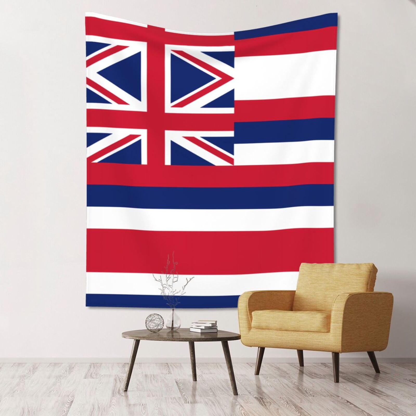 ZZYYDS Floral Wall Decor Tapestry Hawaii Flag for Living Room Dormitory Home Decor Party Background, 60x51 Inch (Vertical)