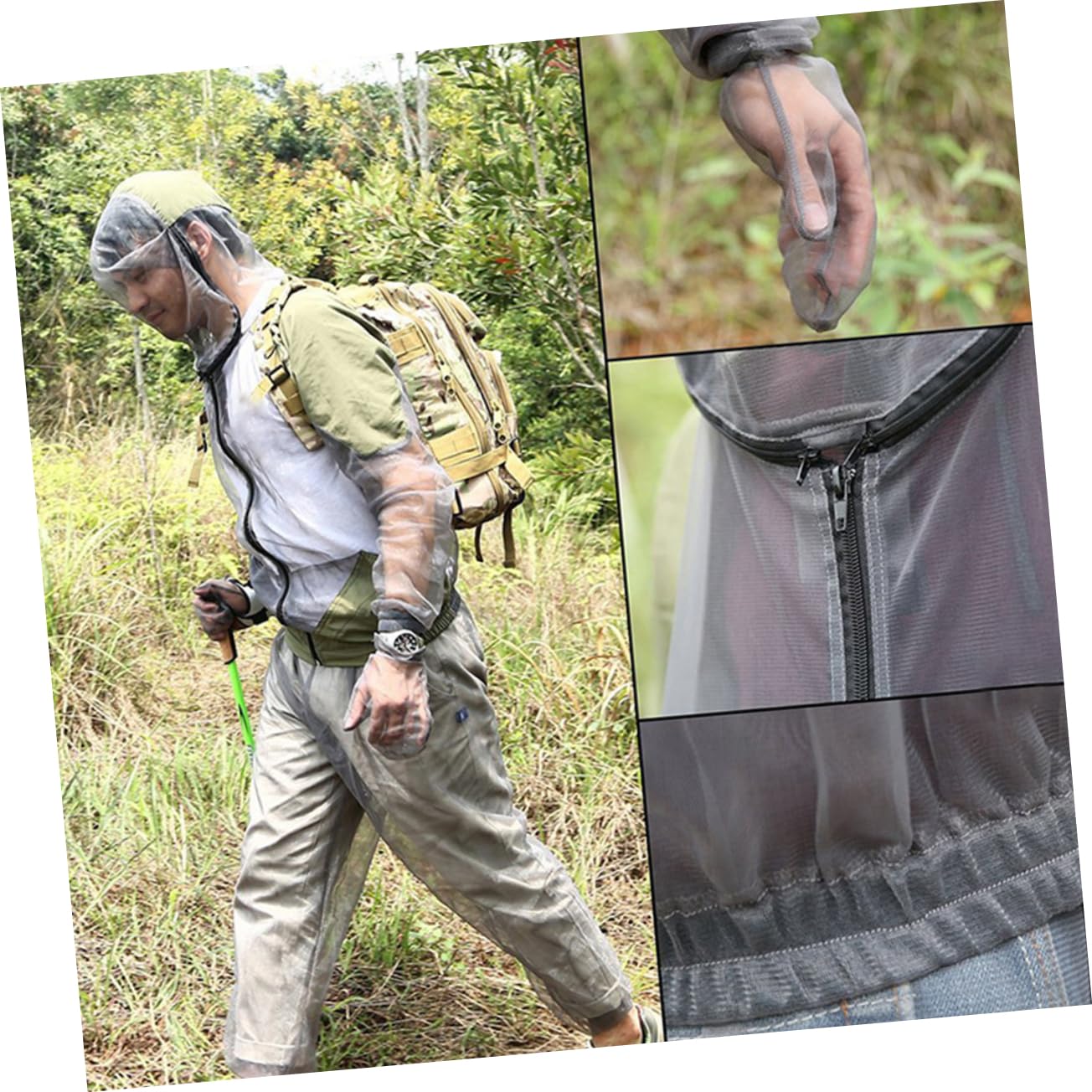 1Ensemble Vêtements Moustiques Protection Vêtements Respirants pour Camping Randonnée Activités de Plein Air