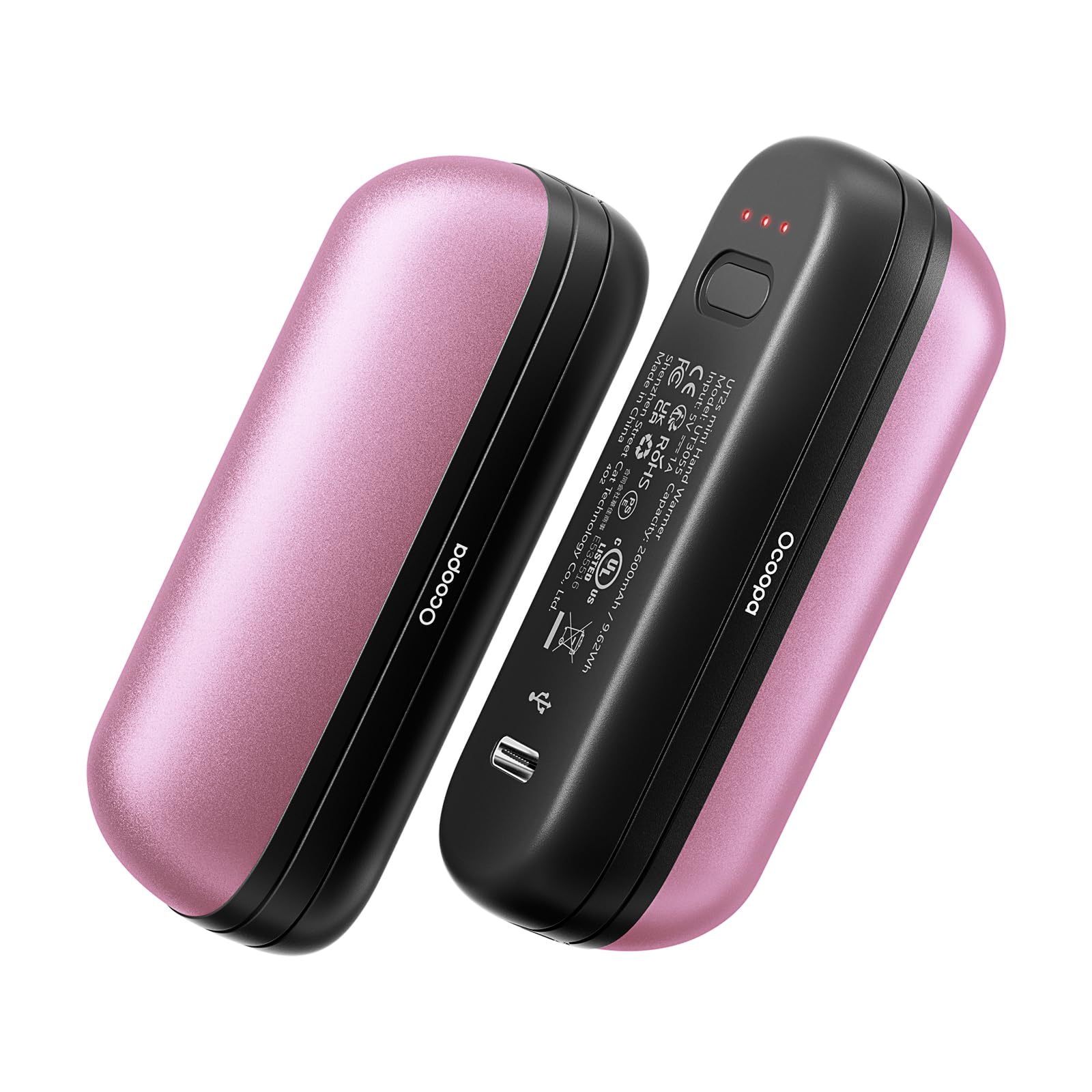 OCOOPA 2 in 1 Magnetic Rechargeable Hand Warmers, UT2s Mini Electric Handwarmers 2 Pack, Split USB-C, Reusable Portable Pocket Heater, Raynauds, Golf, Christmas, Tech Gifts for Women Men
