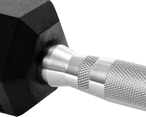 Miniatura 5 de Mancuerna hexagonal con revestimiento de goma para entrenamiento de fuerza, peso de mano para entrenamiento y ejercicio