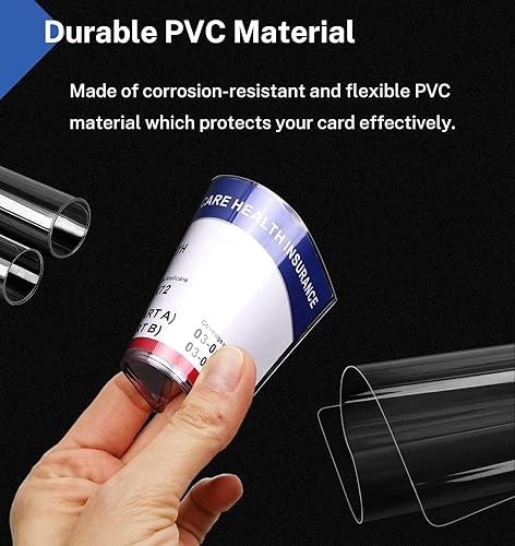 Miniatura 2 de Fundas protectoras para tarjetas de Medicare, protector de tarjetas de seguridad social, fundas de plástico transparente de PVC resistente al agua