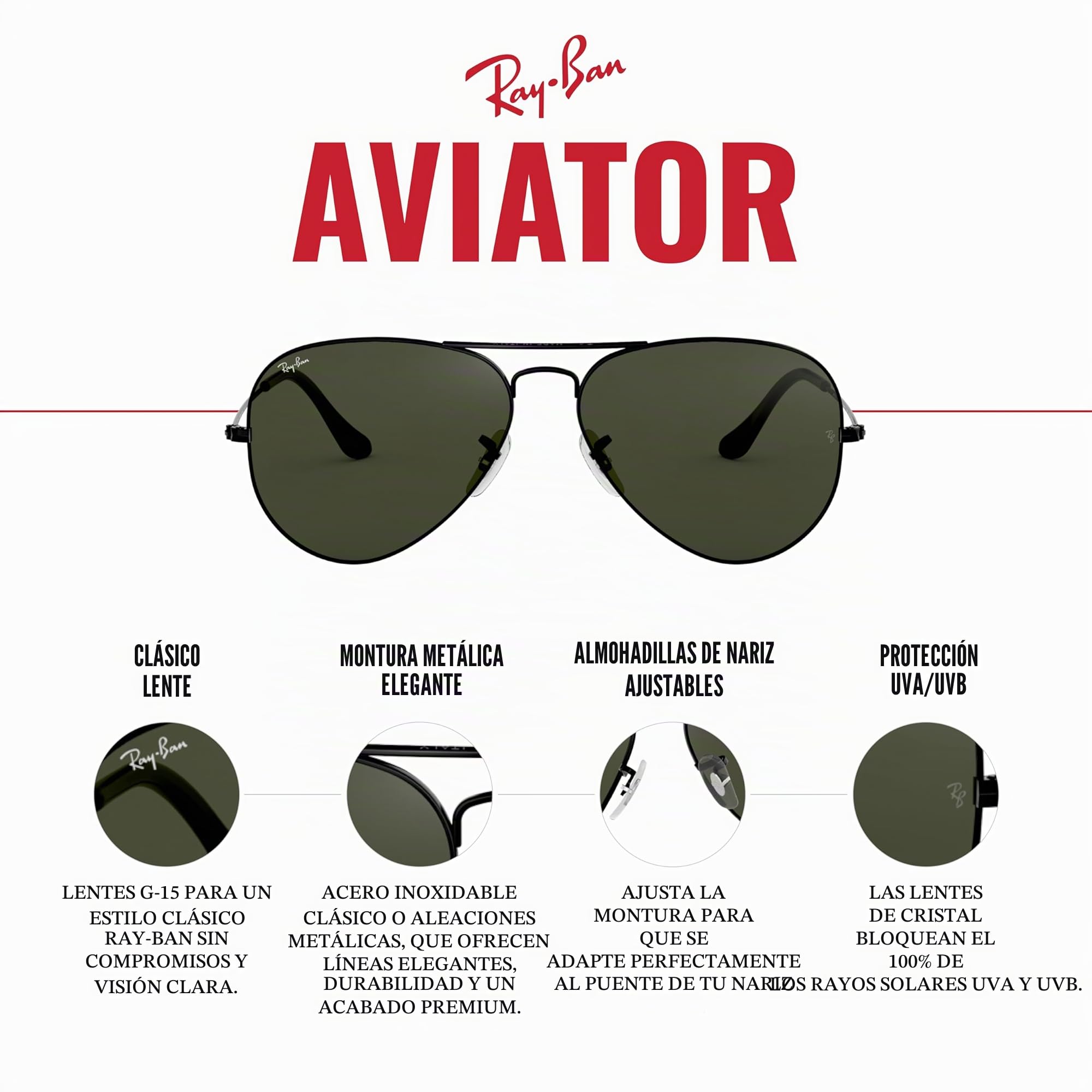 Ray-Ban Rb 3025 Gafas de sol Hombre (Pack de 1)