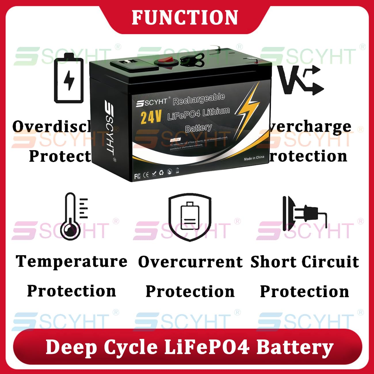 Batería Ciclo Profundo 24V Batería de Litio LiFePO4