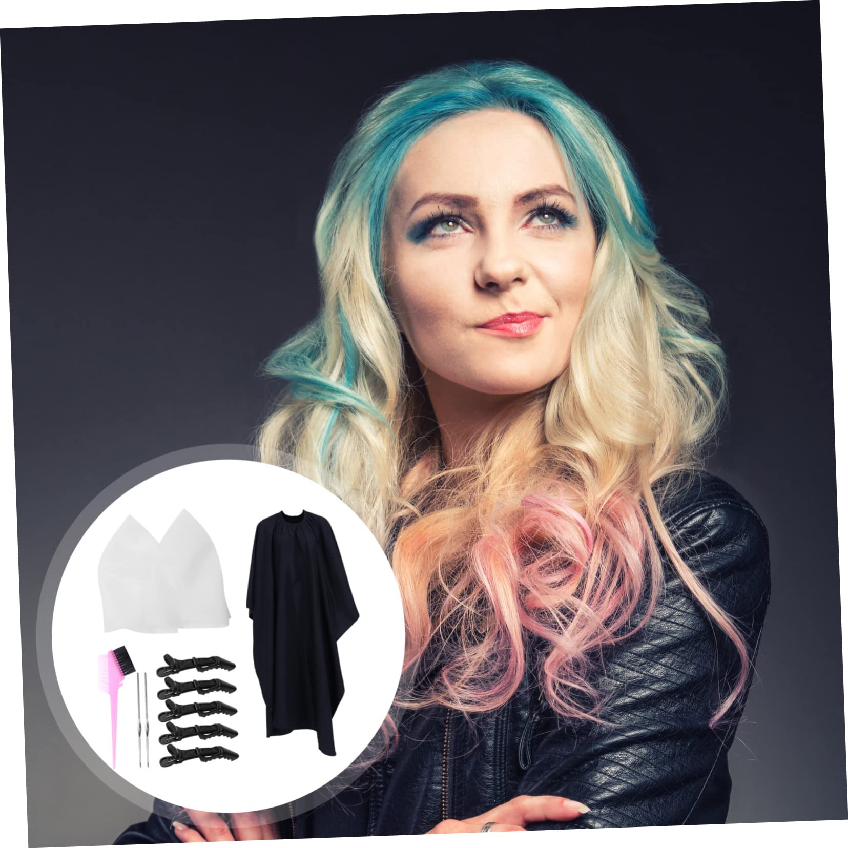 POPETPOP 11pezzi Cuffie Riutilizzabili in Silicone per Mèches Accessori per Tinture e Colorazione dei Capelli Strumenti per Parrucchieri