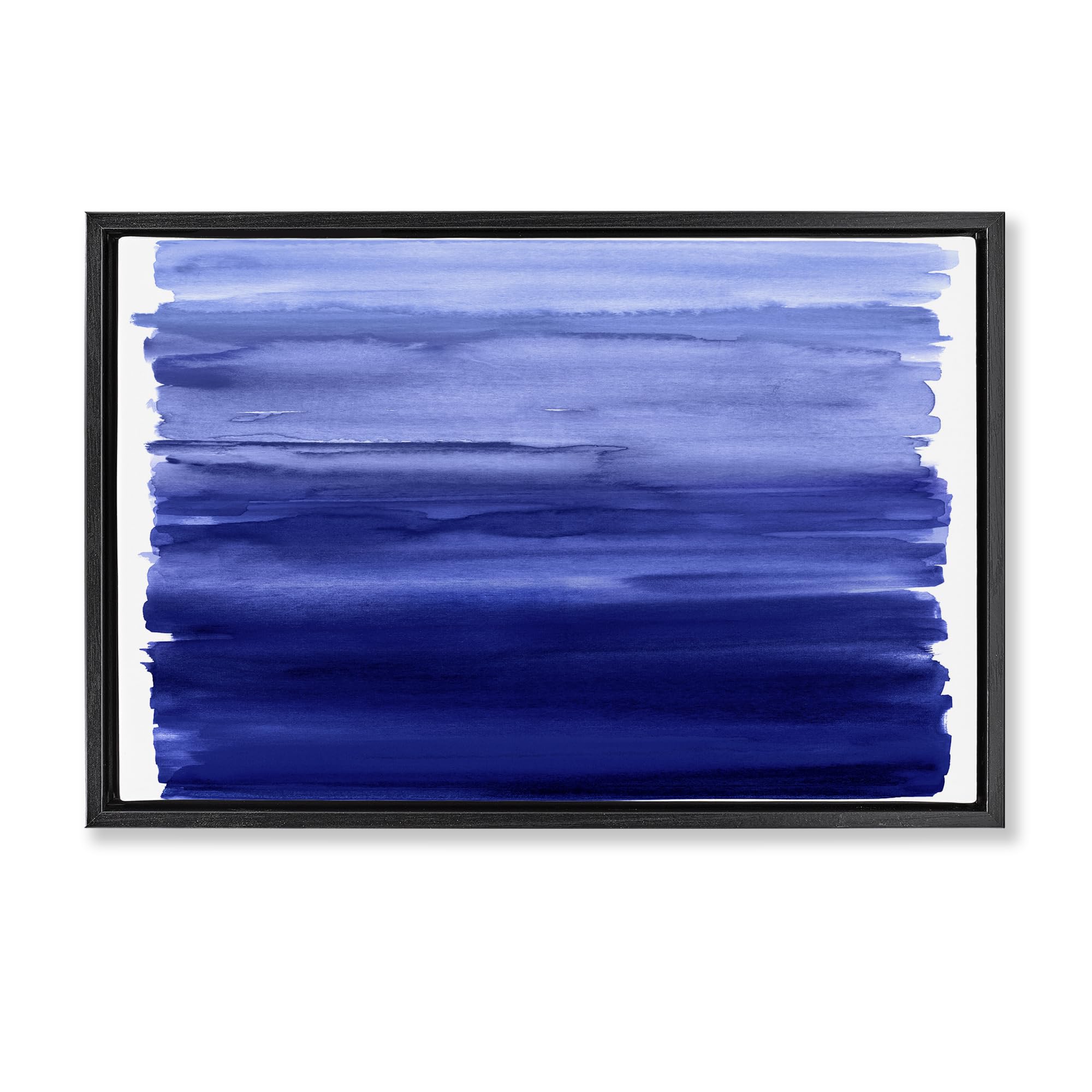Stupell Industries Jet Black (Matte) Oceanic Ombre Abstract Landscape, 16 X 24 Inch Canvas In Floater Frame