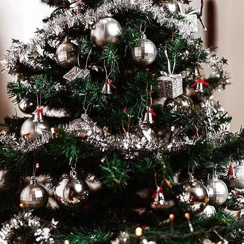 Miniatura 139 de Lulu Home Adornos de esferas para árbol de Navidad, 34 unidades, esferas colgantes Dorado