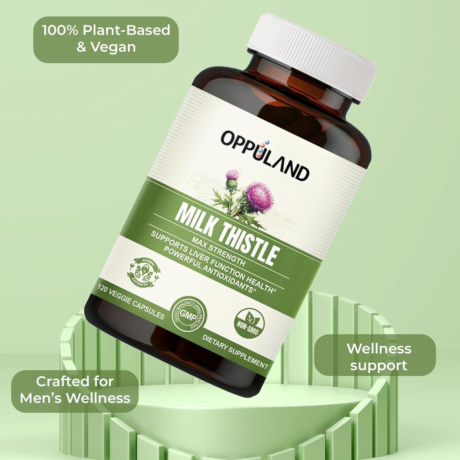 Milk Thistle Capsules - 250mg Herbal Liver Detox Supplement with Dandelion Root, Turmeric Root & Artichoke Extract - Advanced Milk Thistle Complex for Liver Health & Defense - 240 Day Supply - Image 6