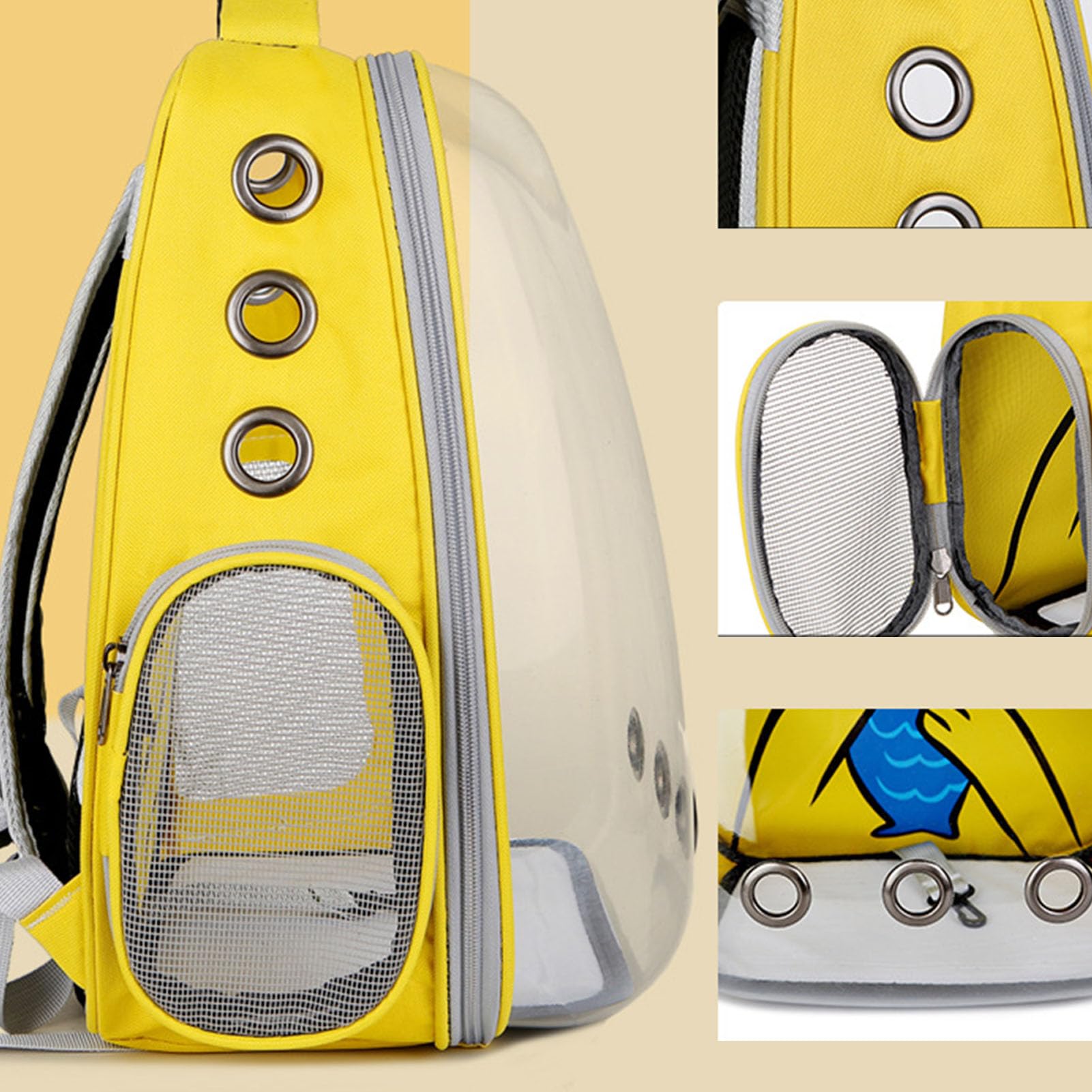Zaino per trasportini per animali domestici, Borsa da viaggio per animali domestici, Borsa per zaino per animali domestici a bolle di capsula spaziale trasparente, Gabbia da