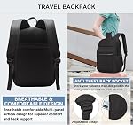 KEOFID Anti-Thief Travel Backpack for Men and Women, Backpack Purse for Women, Fashion Backpack, Casual Backpack for College(Carbon Black)