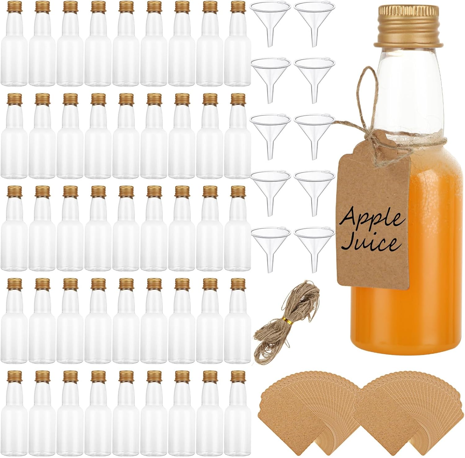 100 Pcs Mini Liquor Bottles 2oz Mini Alcohol Bottles