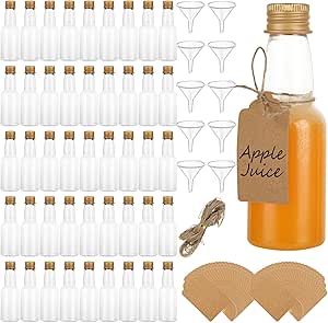 100 Pcs Mini Liquor Bottles 2oz Mini Alcohol Bottles