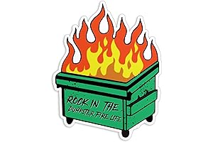 Rock in The Dumpster Fire Life Sticker for Kindle Fire: Say It with Firey Grace