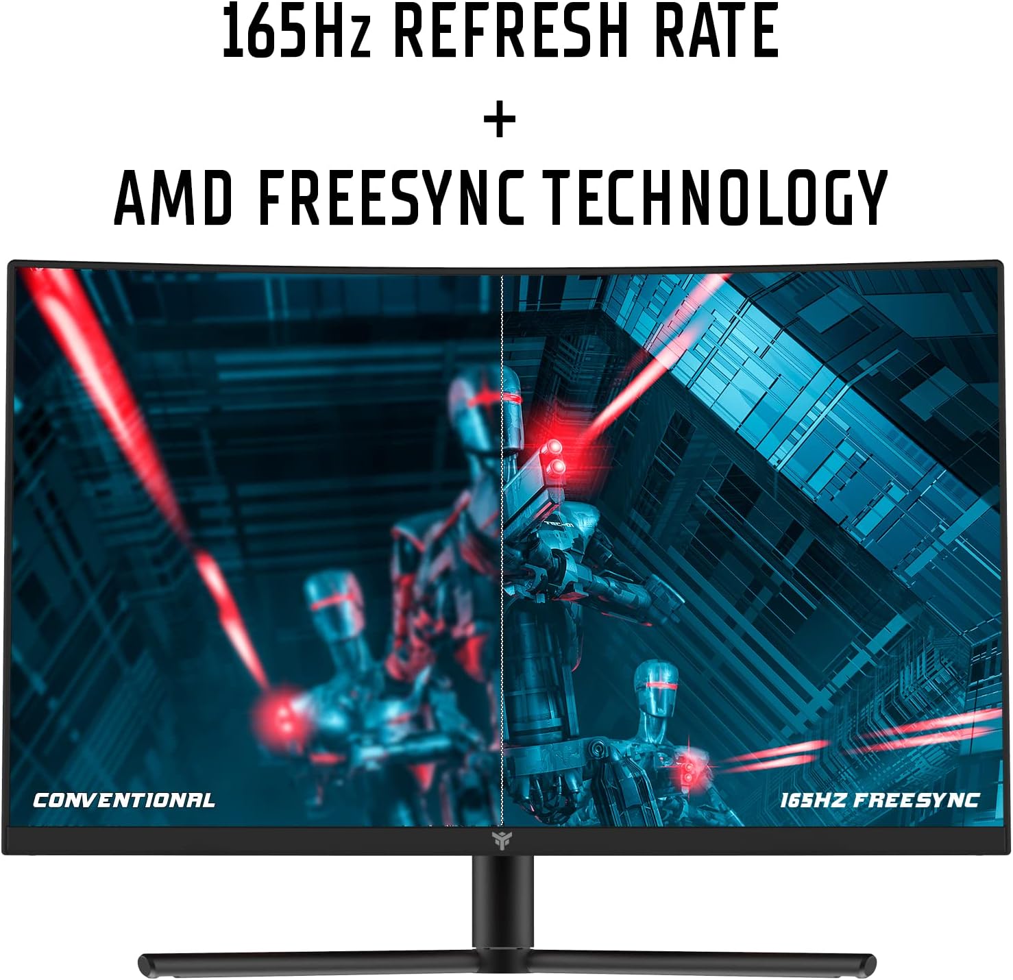 ITEK Monitor GGC - 23.6 Pollici, Curvo R1200, Risoluzione FHD 1920x1080, Pannello VA da 165Hz, Schermo 16:9, Risposta 1ms MPRT, Collegamenti 2xHDMI e DP, Audio, Adaptive Sync