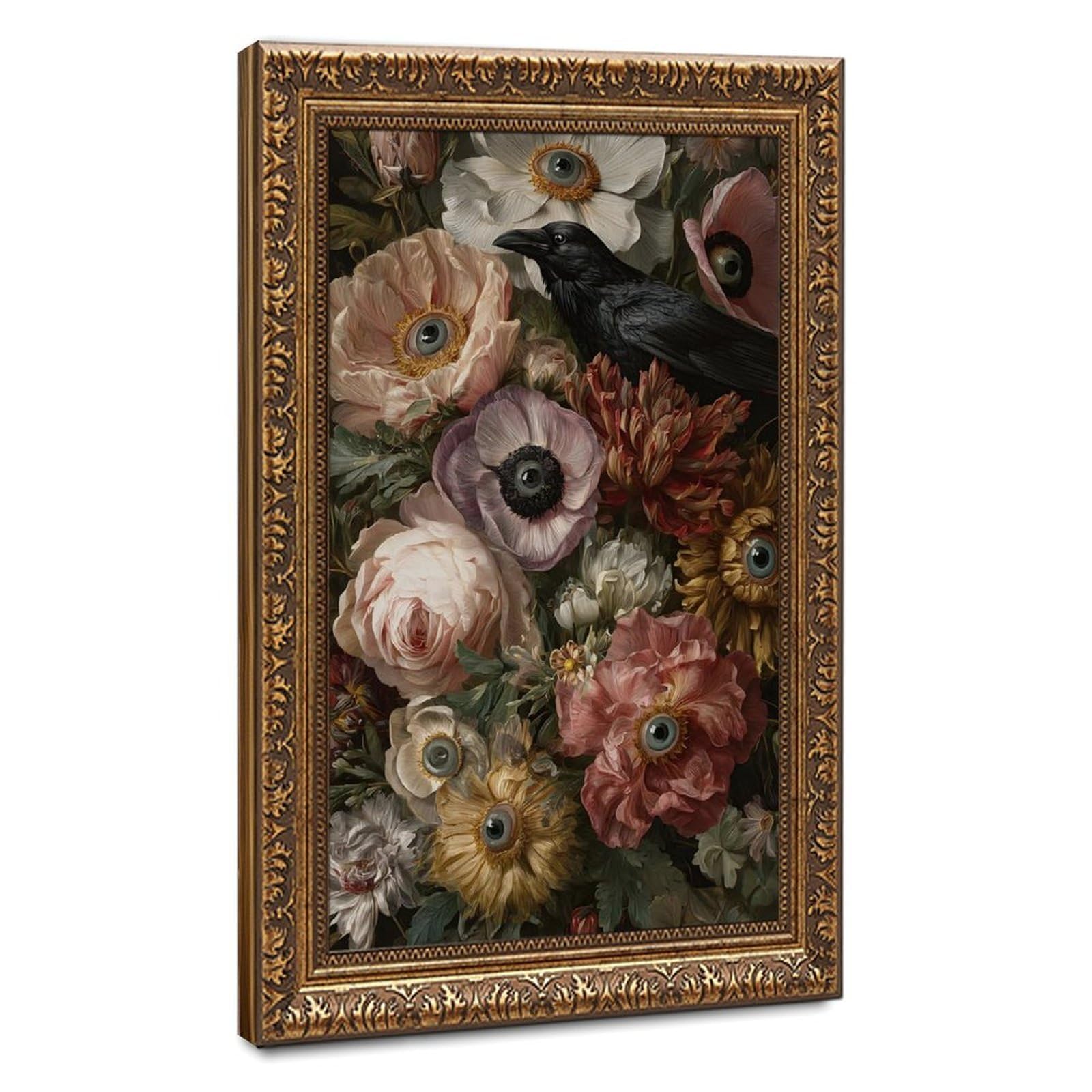 Bareronor Surreal Botanical Eye Canvas Poster Bedroom Decor Landscape Office Room Decor Gift 20" L X 30" W