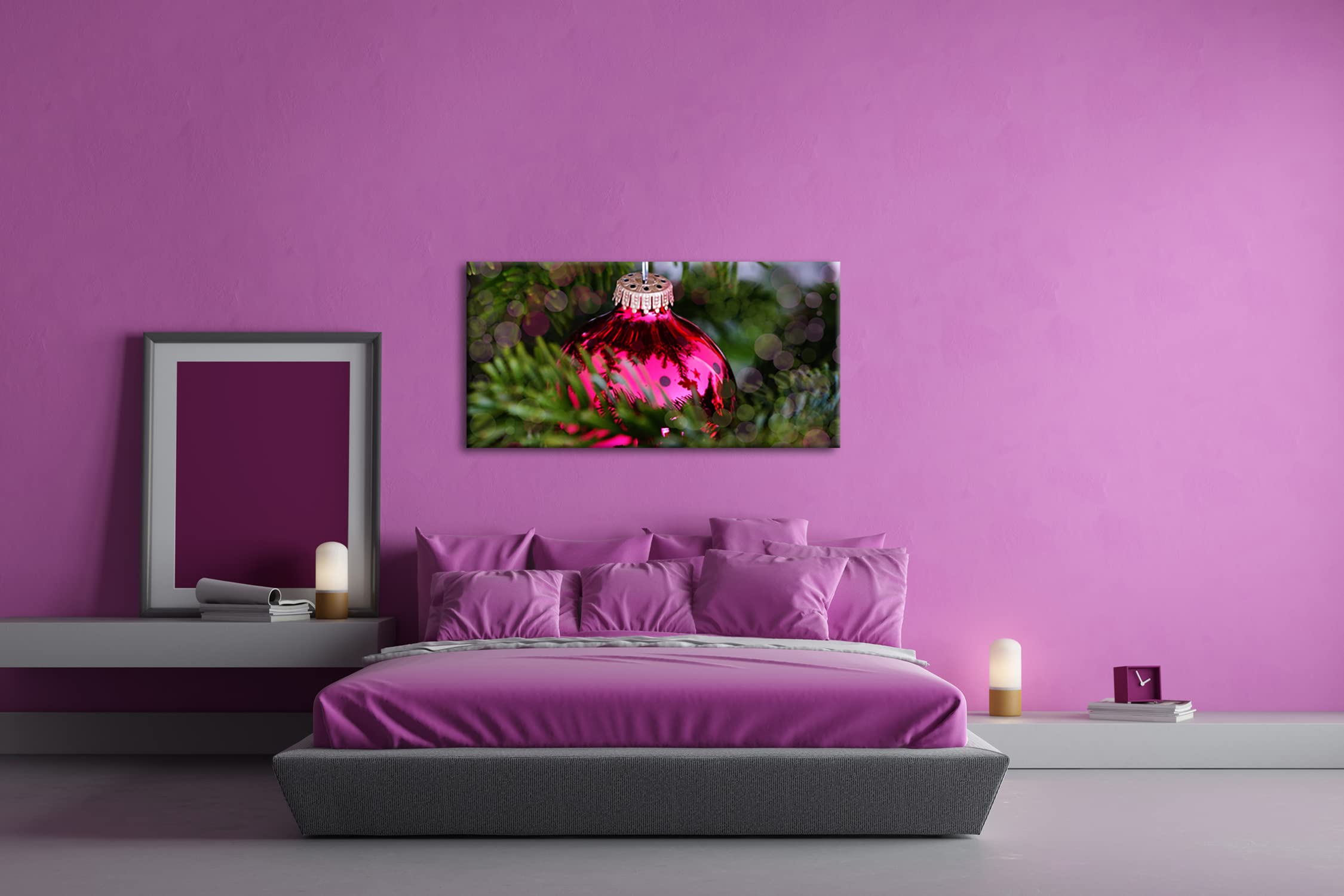 Obraz na płótnie magia bożonarodzeniowa unosi się w powietrzu panoramiczny format: 120 x 60 cm XXL druk artystyczny obraz na blejtramie/obraz ścienny/dekoracja salonu