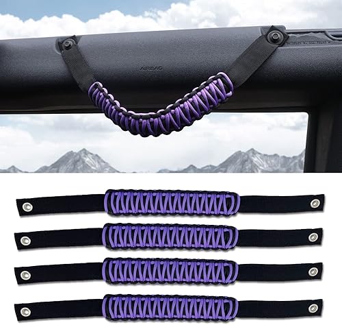 Medwoka Asas de agarre de barra antivuelco (negro) Compatible con Ford Bronco 2021 2022 2023, mango de agarre de paracaídas, accesorios interiores