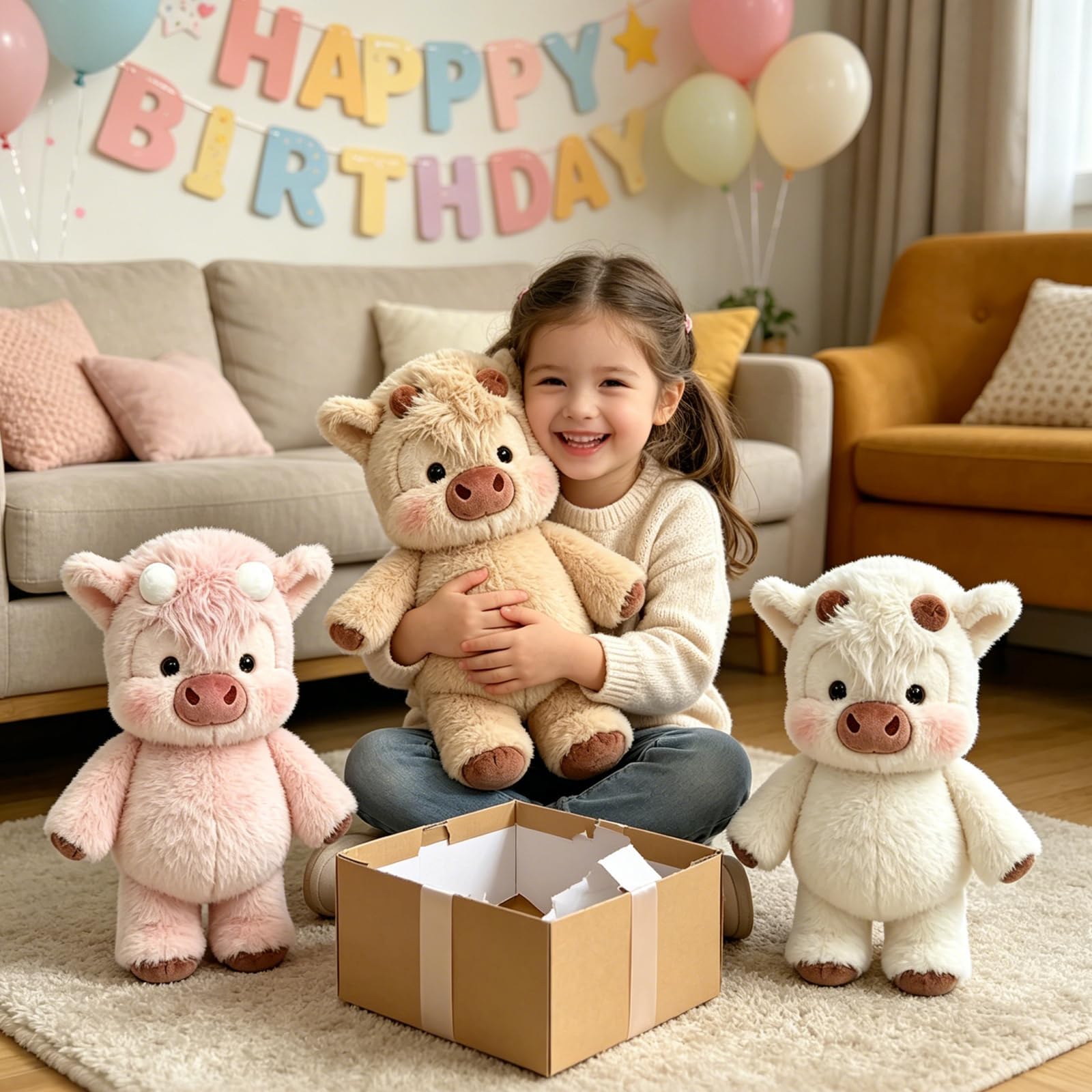 45cm Peluche Che Corre, Mucca Che Peluche, Running, Vitello Che Morbido Giocattolo, Cinghiale Che Corre Vitello per Ragazzi e Ragazze