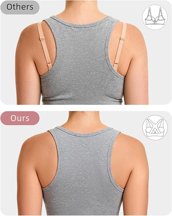 Upushall Racerback Push Up Bras for Women Padded Add 2 Cup T Shirt Front Closure Everyday Bra Seamless