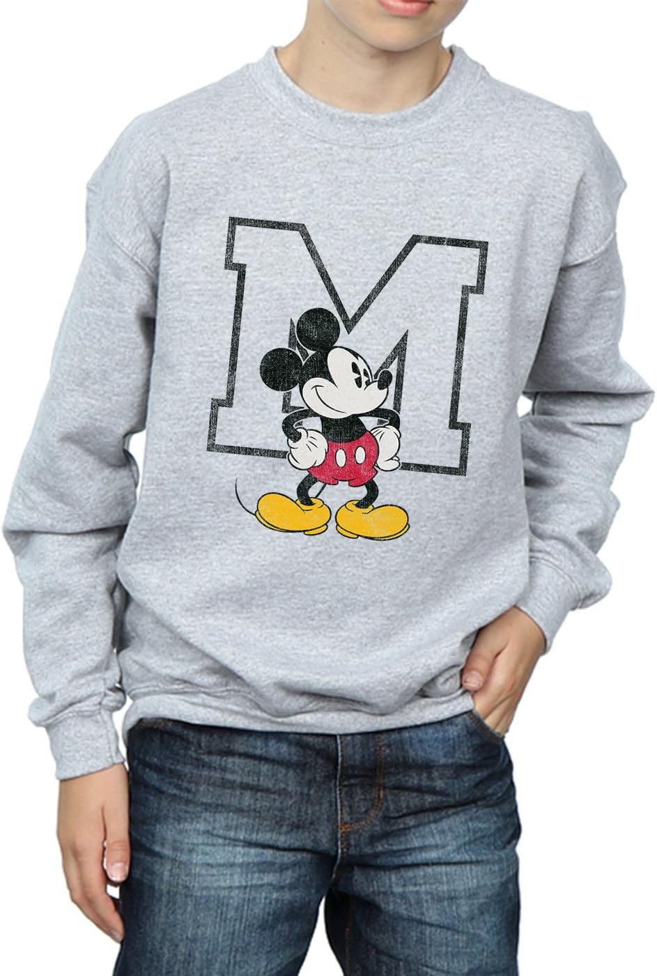 Disney Boys Mickey Mouse Classic M Sweatshirt 5-6 Years Sport Grey