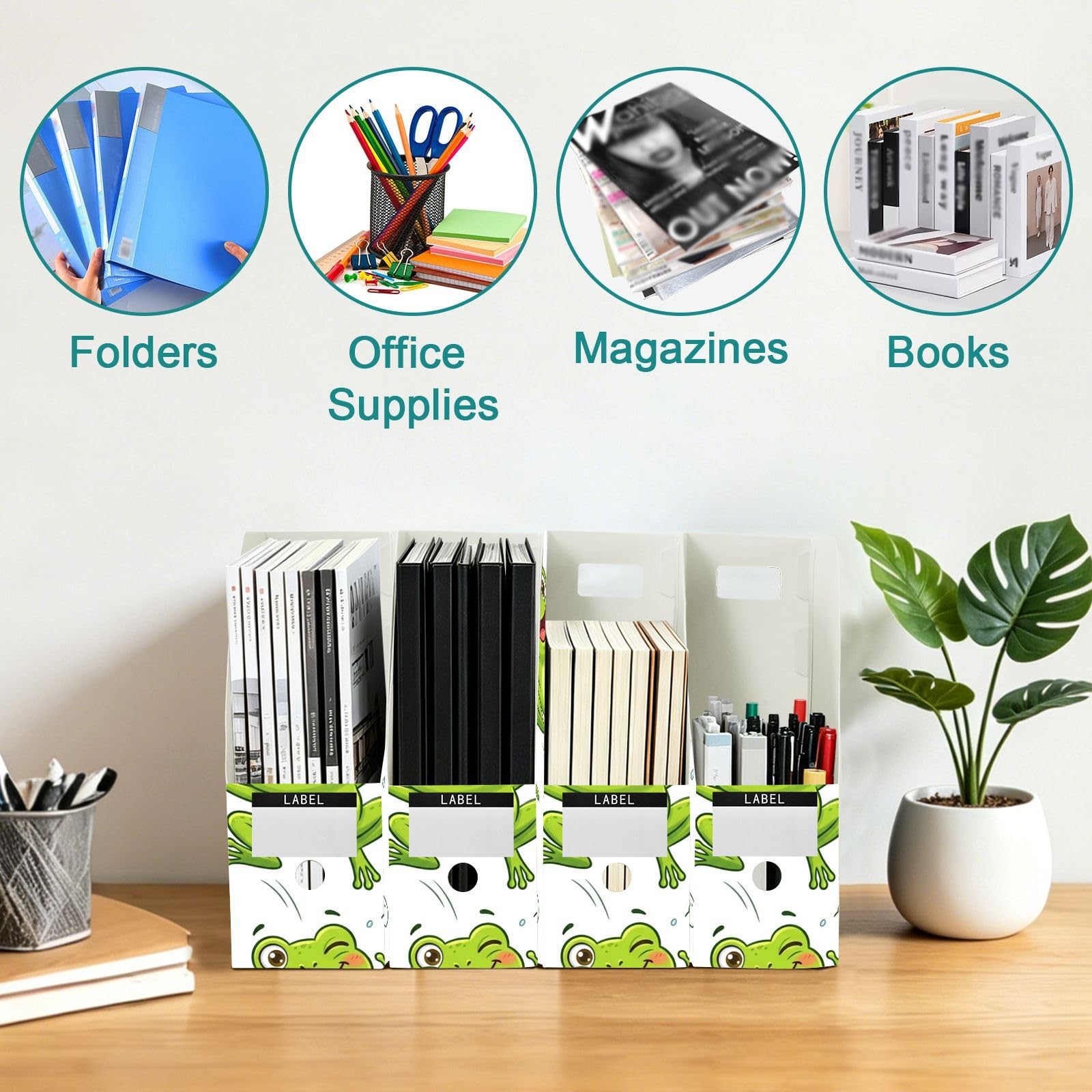 Organiseur de dossiers blanc grenouille sans outils