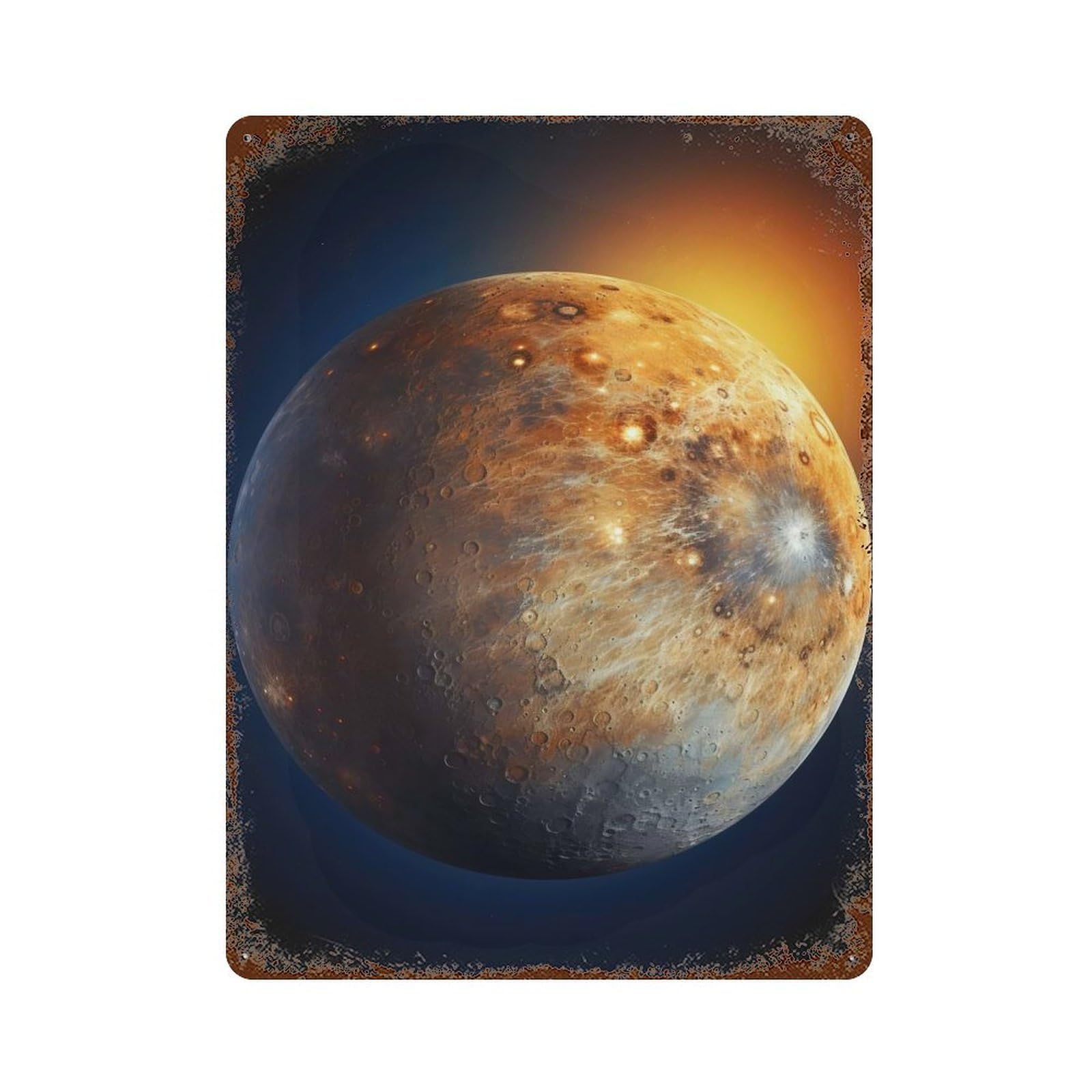 Planet Venus Vintage Metal Tin Sign 15.7"x11.8", Novelty Wall Decor for Garage, Pub Or Kitchen