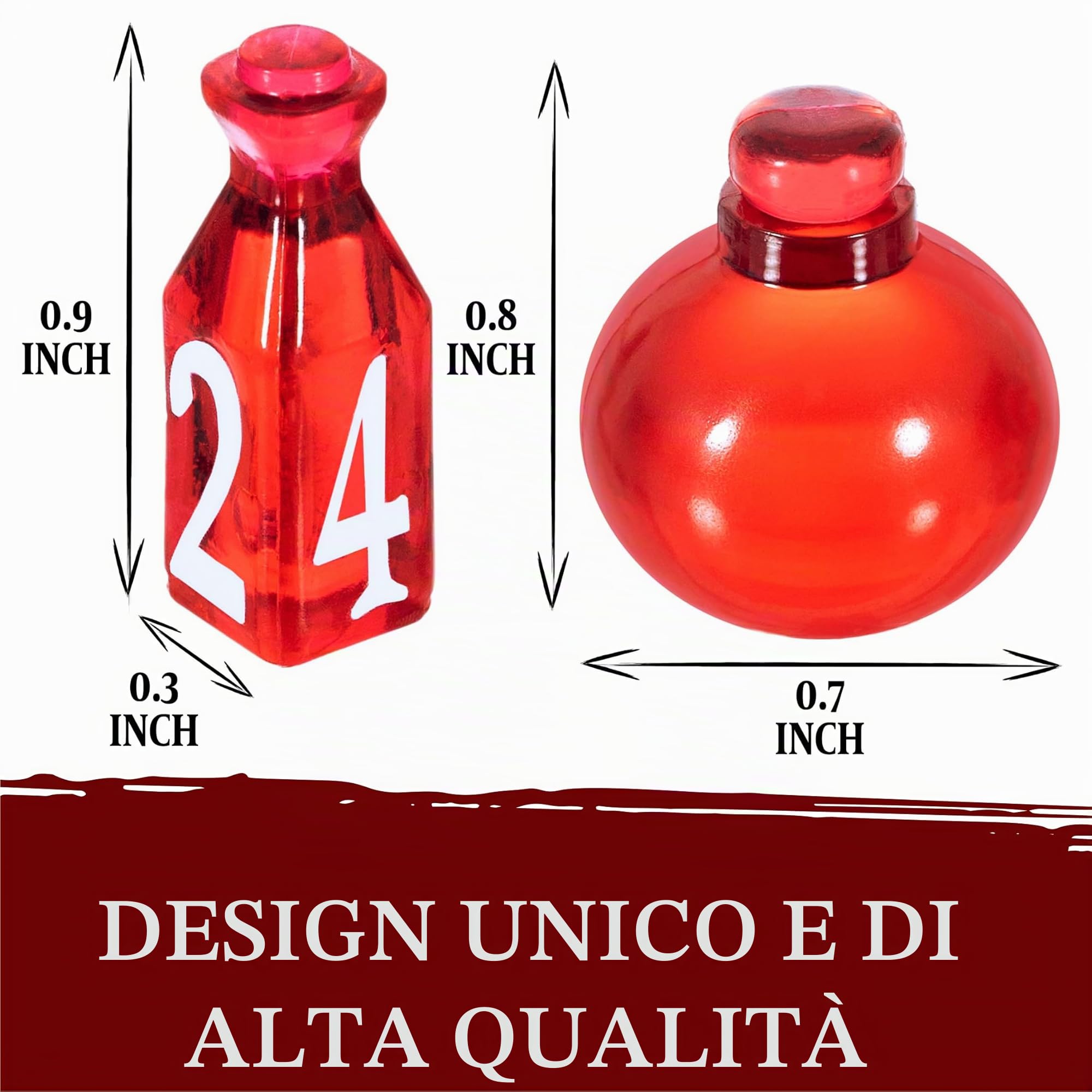 15 Segnalini/Token Pozione Curativa DND Ogni Livello Ha Un Set Dadi D4 Abbinati per Tenerne Traccia e Tirare Facilmente Per Le Pozioni di D&D, Regalo per GDR/RPG/Dungeons and Dragons Accessori