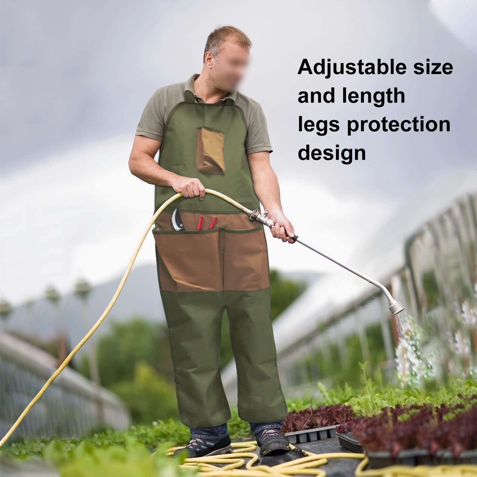 Tablier de Jardinage Protection des Jambes Large Application Tablier de Charpentier en Tissu Oxford 600D pour Jardin