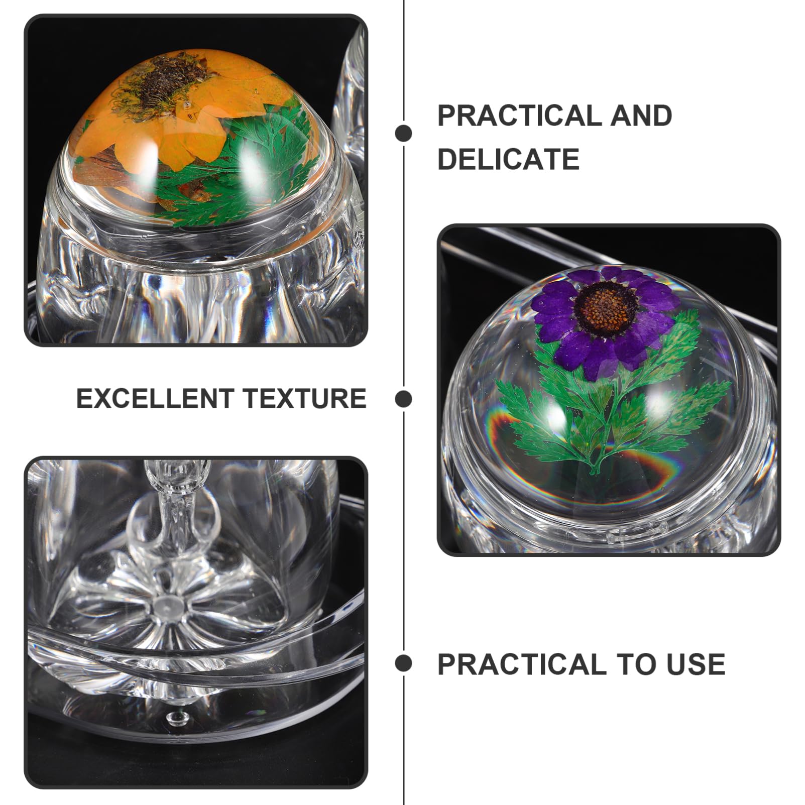 Alipis Transparente Acryl Gewürzglas mit Blumendeckel Gewürzbehälter für Salz und Maisstärke Härte und Ordentliche Aufbewahrung für Heimische Küche Zufälliger Stil